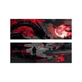 thumbnail image 2 of Japanese Samurai & Dragon Night Battle Car Hood Wrap - Red/Black/Gray/White/Blue/, Two-Piece PVC Vinyl Sticker for Fit, Scratch-Resistant Engine, Easy Application - Compatible with Cars, Trucks, SUVs, 2 of 6