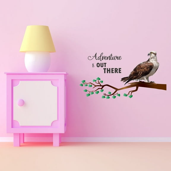 Animal Watercolor Wall Decals for Kids Room - Bird Animal Inspirational Quotes Design Outdoor Scene DIY & Creativity Boy Girl Bedroom Wall Water Color Sticker - Size: 10 In x 6 In