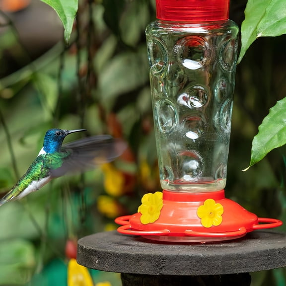 OFFIGAM 24-Piece Hummingbird Feeder Replacement Parts, Assorted Color Plastic Flower Design for Bird Feeders