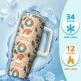 thumbnail image 4 of Christmas Day 30oz Holiday Tumbler with Handle, Festive Winter Coffee Cup, Insulated Stainless Steel Mug with Straw, Gifts for Women Men, 4 of 5