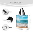 thumbnail image 2 of KLL Sunny Ocean Waves Pattern Aesthetic Tote Bag for Women Beach Bag Shopping Bags Shoulder Bag Reusable Grocery Bags, 2 of 5