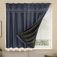 thumbnail image 7 of Usbinx Life No Drill Blackout Curtain Double Layer Thermal Insulated Room Darkening Drapes Rental Friendly Window Covering for Bedroom Living Room Bay Window 39x35 Inch, 7 of 7