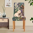 thumbnail image 4 of Yayeee 2 Pack Dining Chair Covers Stretch Parson Chairs Slipcovers Seat Protector, White Floral Garden, 4 of 6