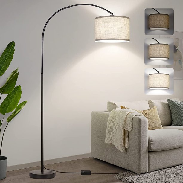 Dimmable Arc Floor Lamp, Floor Lamp for Bedroom, Farmhouse Standing