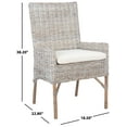 thumbnail image 3 of SAFAVIEH Nancy Rattan Accent Chairs with Cushion, Grey White Wash (18.5 in. W x 22.8 in. D x 38.2 in. H), 3 of 12