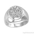 thumbnail image 1 of Mens Cluster Diamond 14K White Gold Ring, 1 of 1