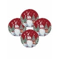 thumbnail image 7 of 15 Inch Round Placemats Set of 4, Red Gnomes Christmas Non Slip Heat Insulation PP Table Mats, Xmas Tree Snowflake Winter Holiday Washable Place Mats for Kitchen Dining Party Table Decor, 7 of 7