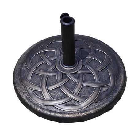 Total Tactic OP2261 22 in. Heavy Duty Round Umbrella Base Stand, Bronze