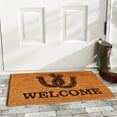 thumbnail image 2 of Calloway Mills 121721729 17 x 29 in. Horseshoe Welcome Rectangular Doormat, Natural & Black, 2 of 2