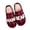 A-Red2272, variant on Bibifish Mens Womens Fuzzy Slippers Black‑Red Plaid Letter Print Fall Winter House Slippers Warm Plush Slippers