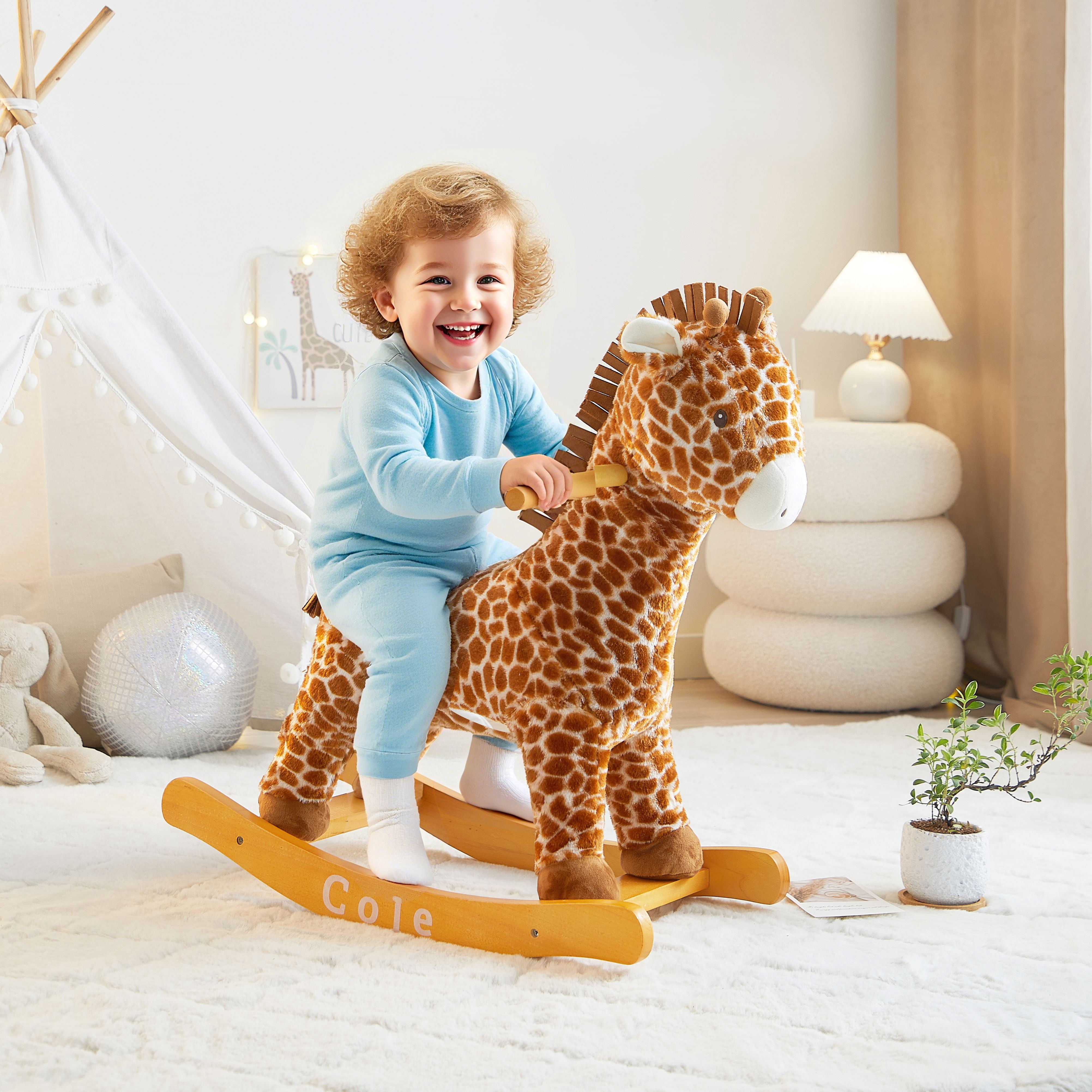 Little Nest Toddler Giraffe Plush Rocker Chair