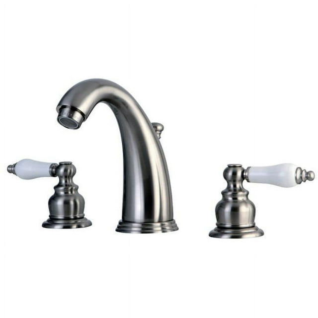 Kingston Brass KB988PL Widespread Bathroom Faucet, Satin Nickel