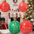 thumbnail image 4 of 40CM Christmas Inflatable Decorated Ball Outdoor PVC Giant Big Large Balls Xmas Tree Decorations Toy Ball without Light Ornament (White deer,Other), 4 of 7