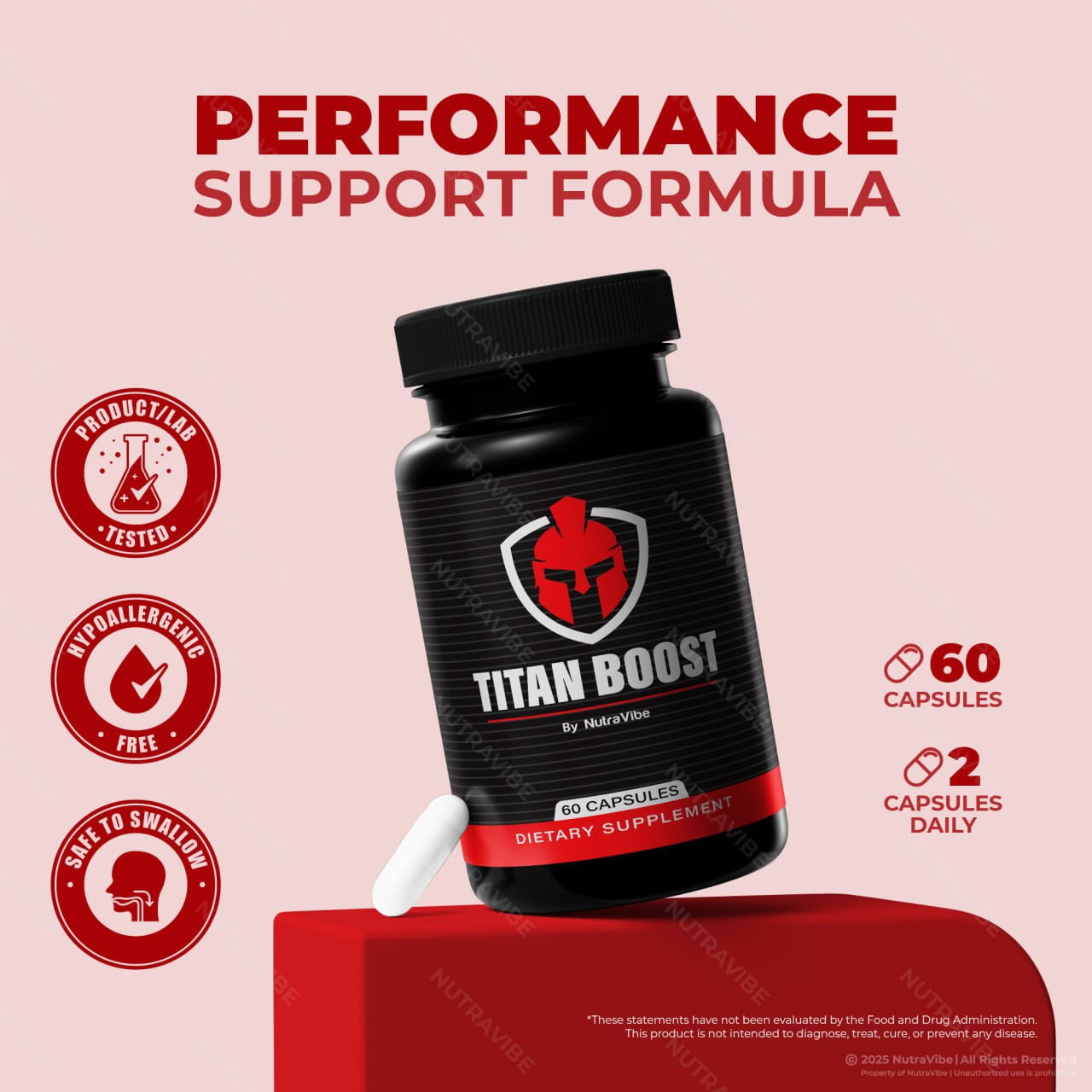 Titan Boost - Titan Boost Pills Capsules, Titan Booster Power Official Formula, Titan Boost Reviews, with Saw Palmetto, Tongikat Ali, Wild Yam (60 Capsules)