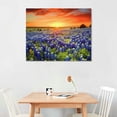 thumbnail image 2 of EastSmooth  - Texas Sunset Picture Wall Art Beautiful Bluebonnets Field Photo Canvas Painting Natural Landscape Poster Artwork,Extra, 2 of 4