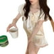 thumbnail image 4 of Pijama de verano para mujer, de seda fina, versión coreana, con ribete de encaje dulce, pantalones cortos de manga corta, conjuntos de ropa de estar, pantalones cortos lisos, conjunto de pijama, 4 of 6