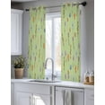 thumbnail image 5 of Spring Flowers Sheer Curtains 45 Inch Length 2 Panels Set for Living Room/Bedroom, Pink Yellow Wildflowers Country Plants Green Kitchen Curtains Grommet Curtains Window Treatments 42"x45"x2, 5 of 7