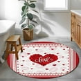 thumbnail image 4 of Round Rugs 3.3 Ft, Red Valentine's Day Non Slip Area Rugs for Kitchen Bedroom Entryway, Love Heart Romantic Valentines Washable Carpet Runner Rug Floor Mats for Bedroom Home Decor, 4 of 9