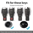 thumbnail image 3 of xinxixnxx Car Key Cover Leather 3 Buttons Vehicle Case Remote Automobile Keyring Guard Parts Replacement for A W176 B W246 Blue, 3 of 6