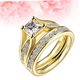 thumbnail image 4 of Houderco De Anillos De Dorado En Zirconia Con Estilo Sofisticado Para, 4 of 7