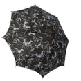 thumbnail image 3 of AWST Int'l Lila Linear Horses Umbrella- Black, 3 of 5
