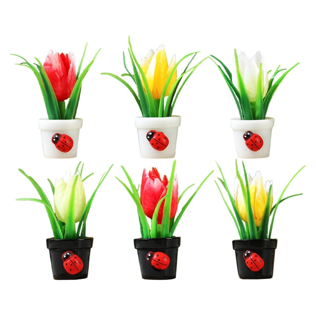 unbranded 6Ud Pequeñas Plantas Artificiales De Resina Con Para Y Oficina