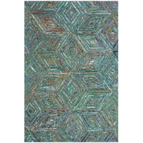 SAFAVIEH Nantucket Normand Geometric Area Rug, Blue, 5' x 8'