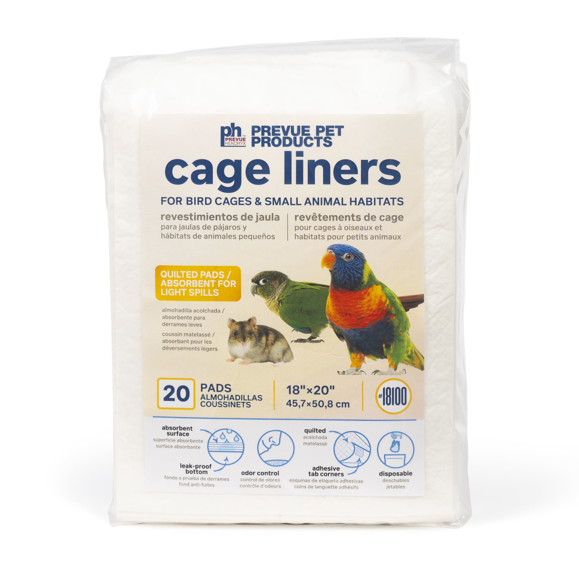 Prevue Pet Products Disposable Cage Liners with Adhesive Tabs