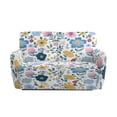thumbnail image 3 of Xixirimido Recliner Loveseat Slipcover, 6 Pieces Stretch Sofa Covers for 2 Seat Reclining Couch, Soft Washable Furniture Protector with Pockets, Boho Flowers, 3 of 8