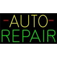 thumbnail image 1 of Yellow Auto Green Repair Block LED Neon Sign 13 x 24 - inches, Clear Edge Cut Acrylic Backing, with Dimmer - Bright and Premium built indoor LED Neon Sign for automotive store, and mall., 1 of 7
