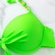 thumbnail image 5 of Traje de Baño de Tres Piezas para las Mujeres de Moda Casual Corbata Sexy Cintura Alta Cristal Beach Bikini Set, Poliéster, 5 of 9