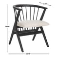 thumbnail image 6 of SAFAVIEH Noah Mid-Century Retro Spindle Dining Chair, Black/Beige, Set of 2, 6 of 7