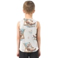 thumbnail image 3 of Cute Otter Lying on Beach Flowers Vest Undershirt Tank Top Sleeveless Quick Dry 4T, 3 of 7