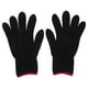 thumbnail image 1 of ColoMX Peluquería Guante resistente al calor Bloqueo de calor Guantes de aislamiento térmico resistentes al calor para peinar el cabello Planchas rizadoras Rodillos calientes y secadores Negro, 1 of 8