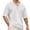 White, variant on Mens Wool Blend Short Sleeve V-Neck Sweater Soft Textured Knit Pullover for Business Casual Wear