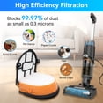 thumbnail image 6 of WD160 Replacement Roller Filter Kit Compatible with Shark WD160 WD161 WD260 WD261 WD265 AW261 Vacuum Cleaner | 3 Brush, 2 Filter and 6 Foam Filter, 6 of 9