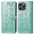 thumbnail image 1 of Funda Cartera FOXDOCK para iPhone 14 Pro , Flip PU con Relieve de Gatos y Perros, Tarjetero y Soporte, 1 of 6