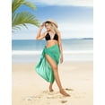 thumbnail image 4 of HAPPY BAY Summer Swim Cover up Sarong Coverups for Women Chiffon Long Bathing Suit Beach Wraps Sheer Bathing Suit Bottom Beachwear One Size Solid, Sea Green, 4 of 4