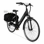 Hyper Bicycles 36V 700C Electric Commuter E-Bike, Adult Ages 13+, Pedal-Assist, 250W Motor, Black
