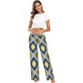 thumbnail image 6 of Women's Ethnic Boho Aztec Mandala Pajama Pants, Casual Pajama Bottoms Lounge Pants Wide Leg, 6 of 7