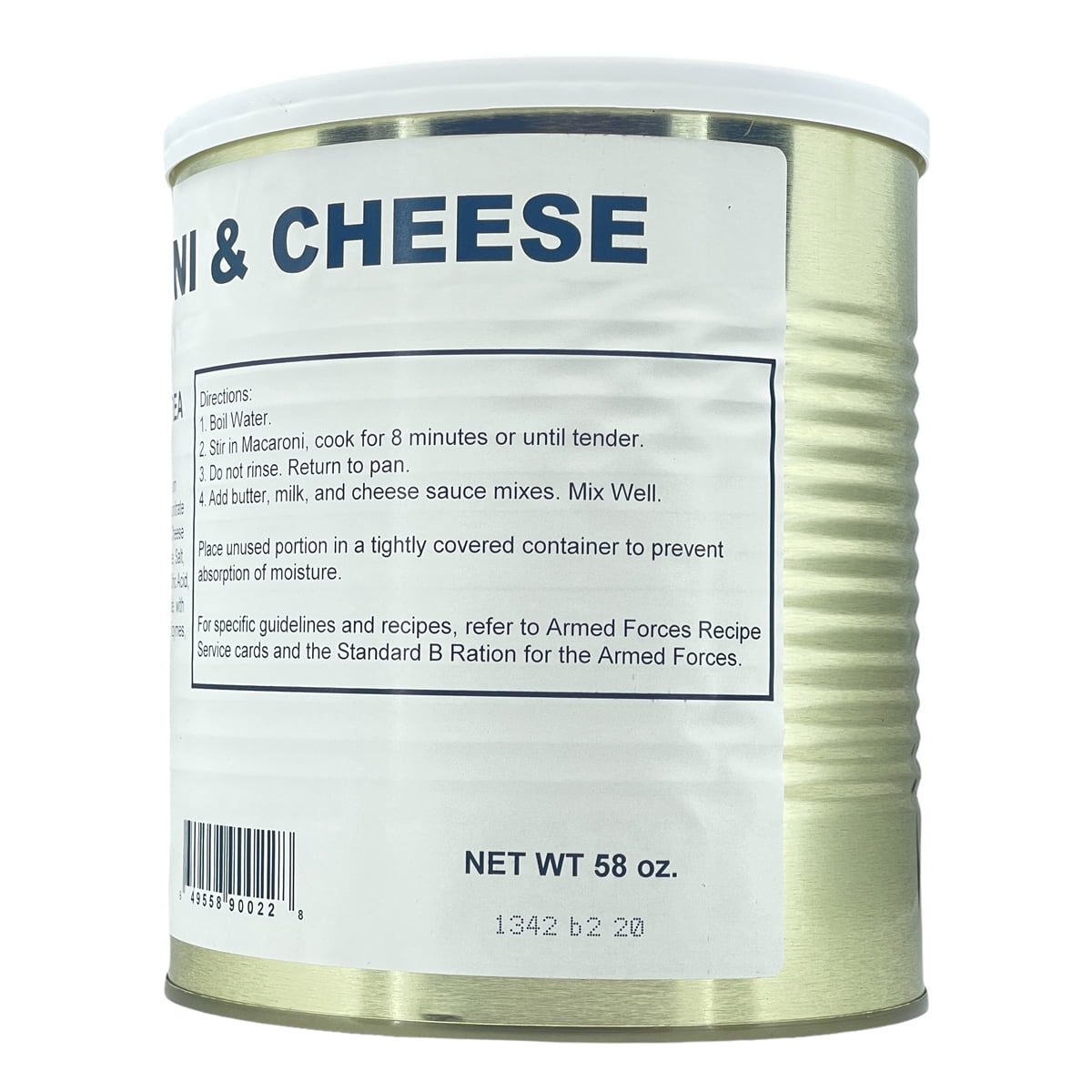 Military Surplus Emergency Food Macaroni & Cheese 58oz/#10 Can- 6 Cans