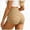 Khaki, variant on HCNTES Women's High Waist Yoga Booty Shorts Cut Out Sexy Dance Club Gym Active Hot Pants (Blue,L)