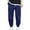 Navy1, variant on Diufon Wide Leg Cargo Pants for Men Casual Elastic Waist Drawstring Outdoor Hiking Pants with Pockets