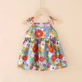 thumbnail image 2 of TAGOLD Summer Toddler Baby Girls Sleeveless Sling Dress Graphic Print Children's Clothing Red 12-24 Months, 2 of 3
