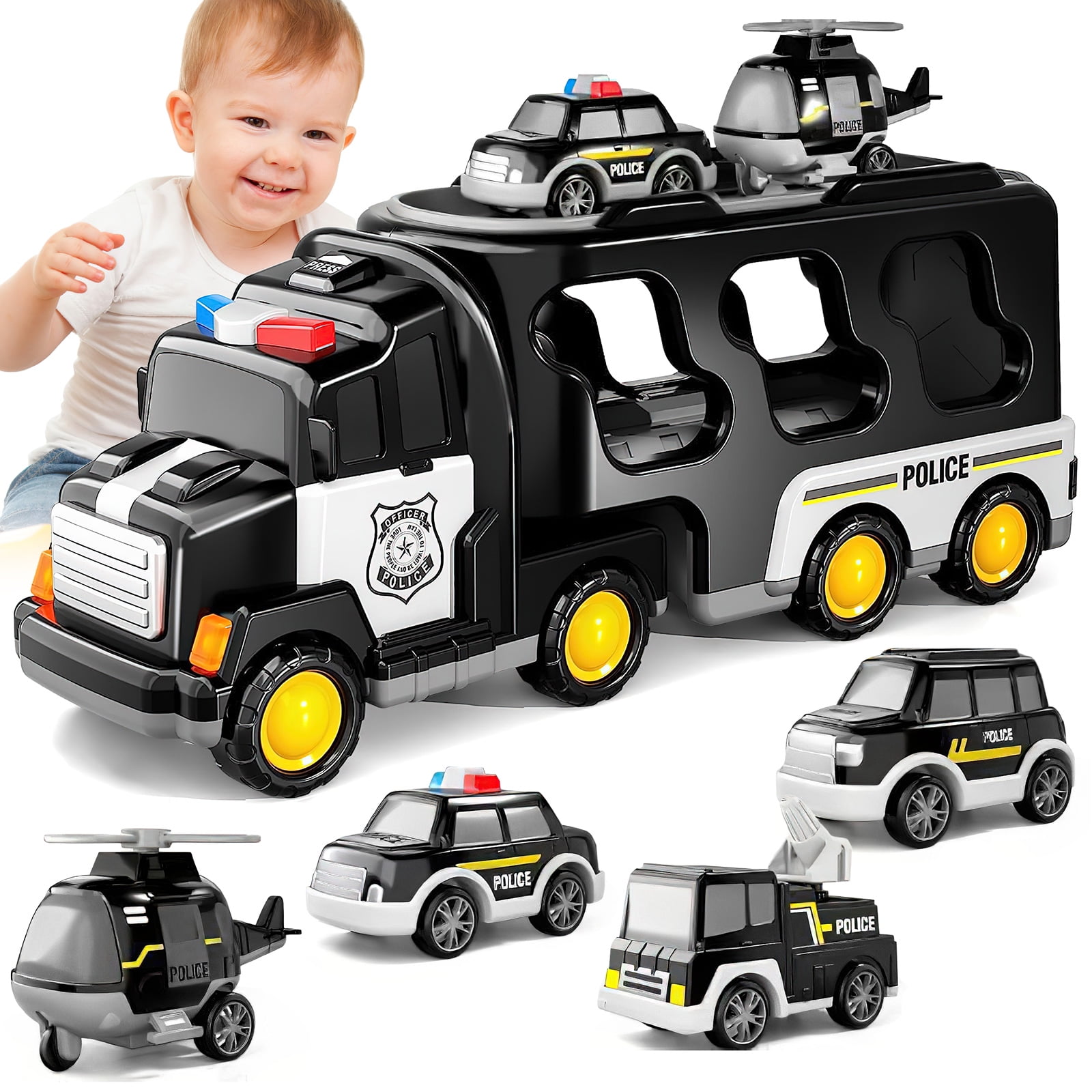 Cars Toys JOYIN Pack Big Trucks For Toddlers Includes