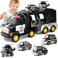 thumbnail image 3 of Police Truck Toys Toddlers 3 4 5 6 Years Old, 5 in 1 Truck Friction Powered Toy Car Christmas Birthday Gifts for Boys & Girls 3-5, 3 of 9