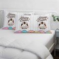 thumbnail image 4 of Grey Easter Pillow Protectors with Zipper Standard Size, Spring Cartoon Bunny Colorful Eggs Wood Grain Soft Brushed Microfiber Breathable Throw Pillow Covers, Pillowcase for Couch Sofa 20"x26", 4 of 9