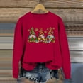 thumbnail image 2 of WEAIXIMIUNG Sweat-Shirt pour Femmes Col Rond Fermeture Éclair Mode de Noël Décontractée Imprimé Bonhomme de Neige Pull à Manches Longues Sans Chapeau, 2 of 6