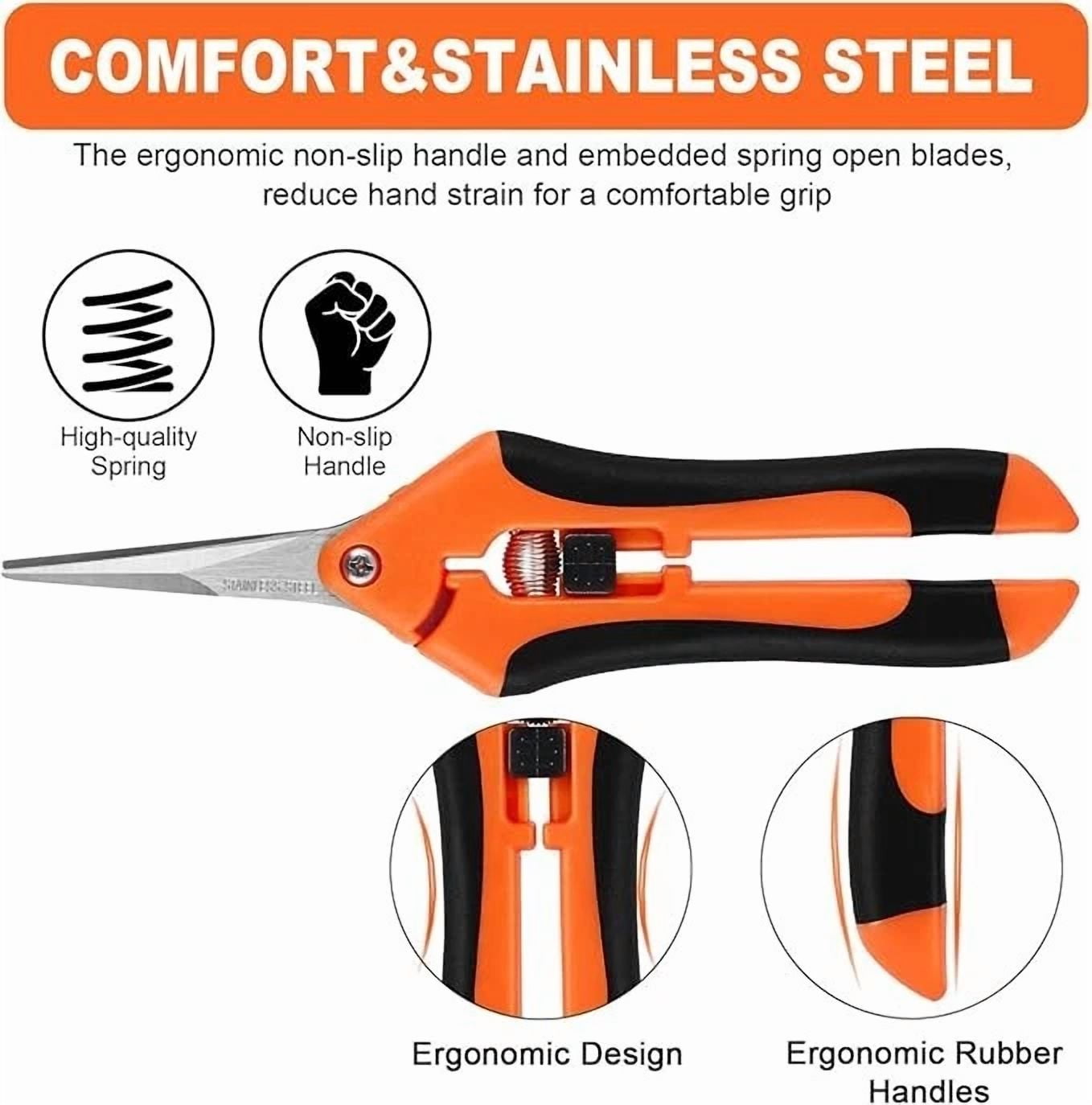 PURELY- Pruning Shears, Garden Shears,6.5 Inch Gardening Scissors Hand Pruner