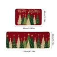 thumbnail image 3 of YIKA 2 Pcs Christmas Kitchen Rugs And Mats For Floor Non Slide Backing Mat Merry Christmas Kitchen Decor Kitchen Rug Sets Xmas Decor 16x24in+16x48in Santa Claus Christmas Tree Carpet Mat B, 3 of 6